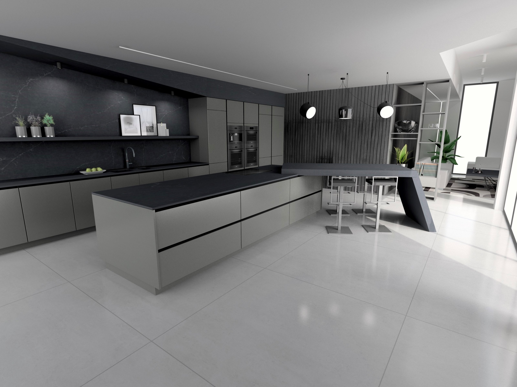 Dark kitchen